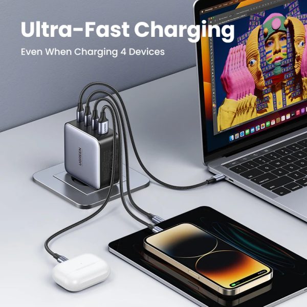 100W GaN Charger USB C PD Fast Charger QC4.0 3.0 Quick Charge
