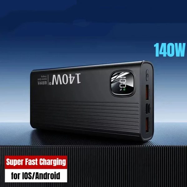 140W Large Capacity Super Fast Charging Power Bank with Digital Display