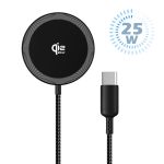 25W Magnetic Wireless Charger with USB-C Adapter Dock