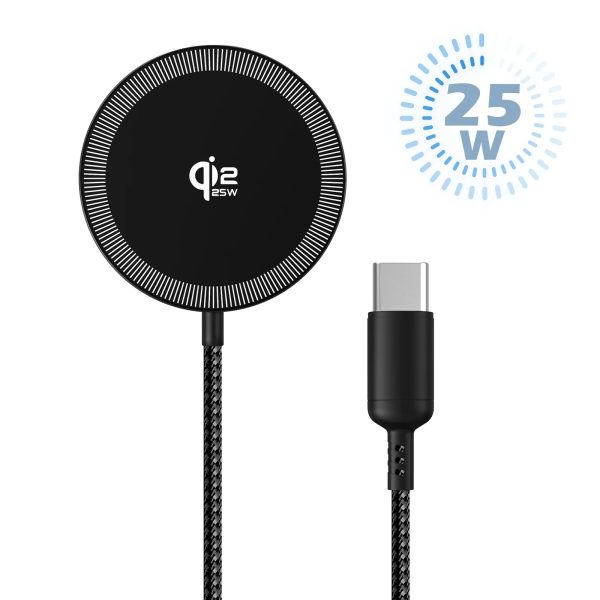 25W Magnetic Wireless Charger with USB-C Adapter Dock