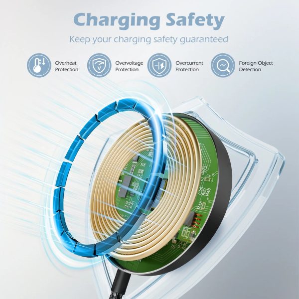 25W Magnetic Wireless Charger with USB-C Adapter Dock