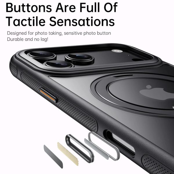 360° Rotating Stand Magnetic MagSafe Phone Case with Torque-Sound Hinge