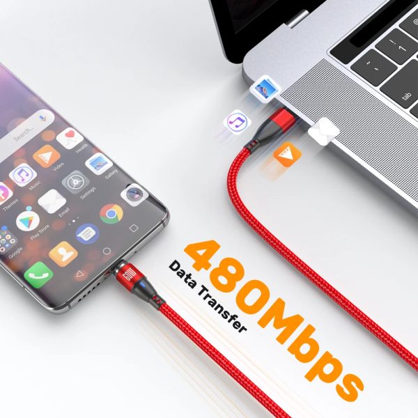 60W Magnetic Fast Charging Cable with Swappable Connector Tips
