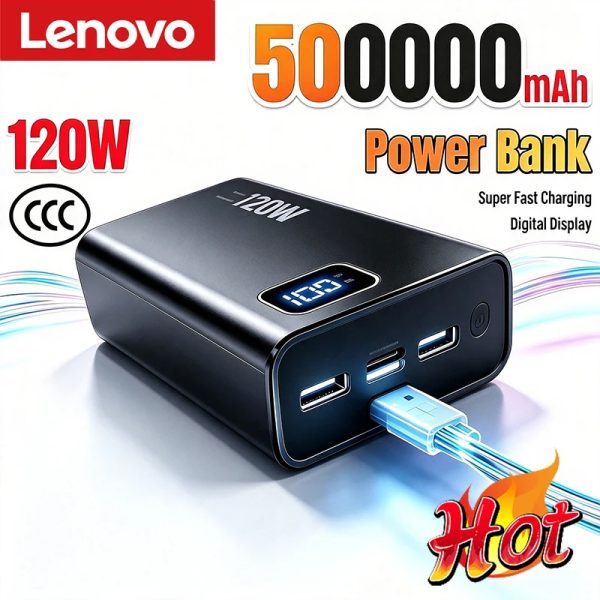 High Capacity Power Bank 120W Super Fast Charging with Digital Display