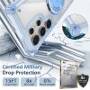 Magnetic Stand Holder Ring Transparent Case for Samsung Galaxy S24 Ultra