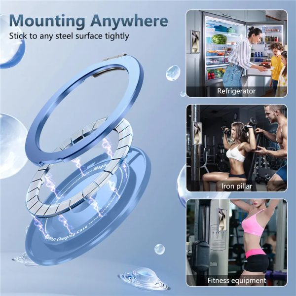 Magnetic Stand Holder Ring Transparent Case for Samsung Galaxy S24 Ultra