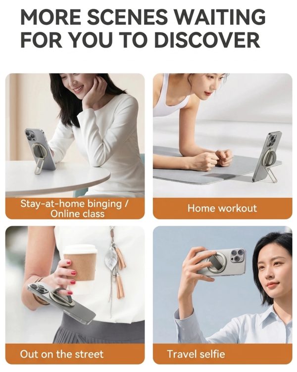 Universal Magnetic Folding Phone Grip & Finger Holder Ring